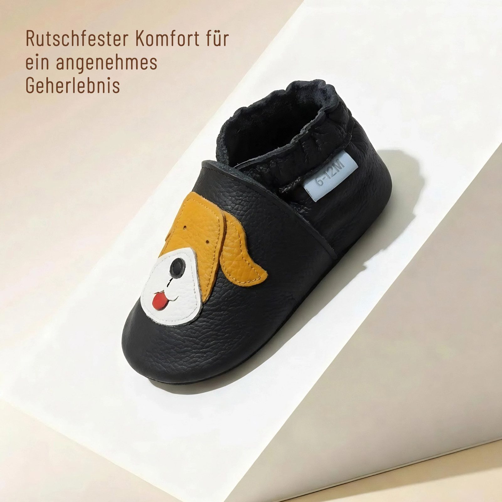 Basrakids Baby Leder Lauflernschuhe rutschfest Hausschuhe Krabbelschuh