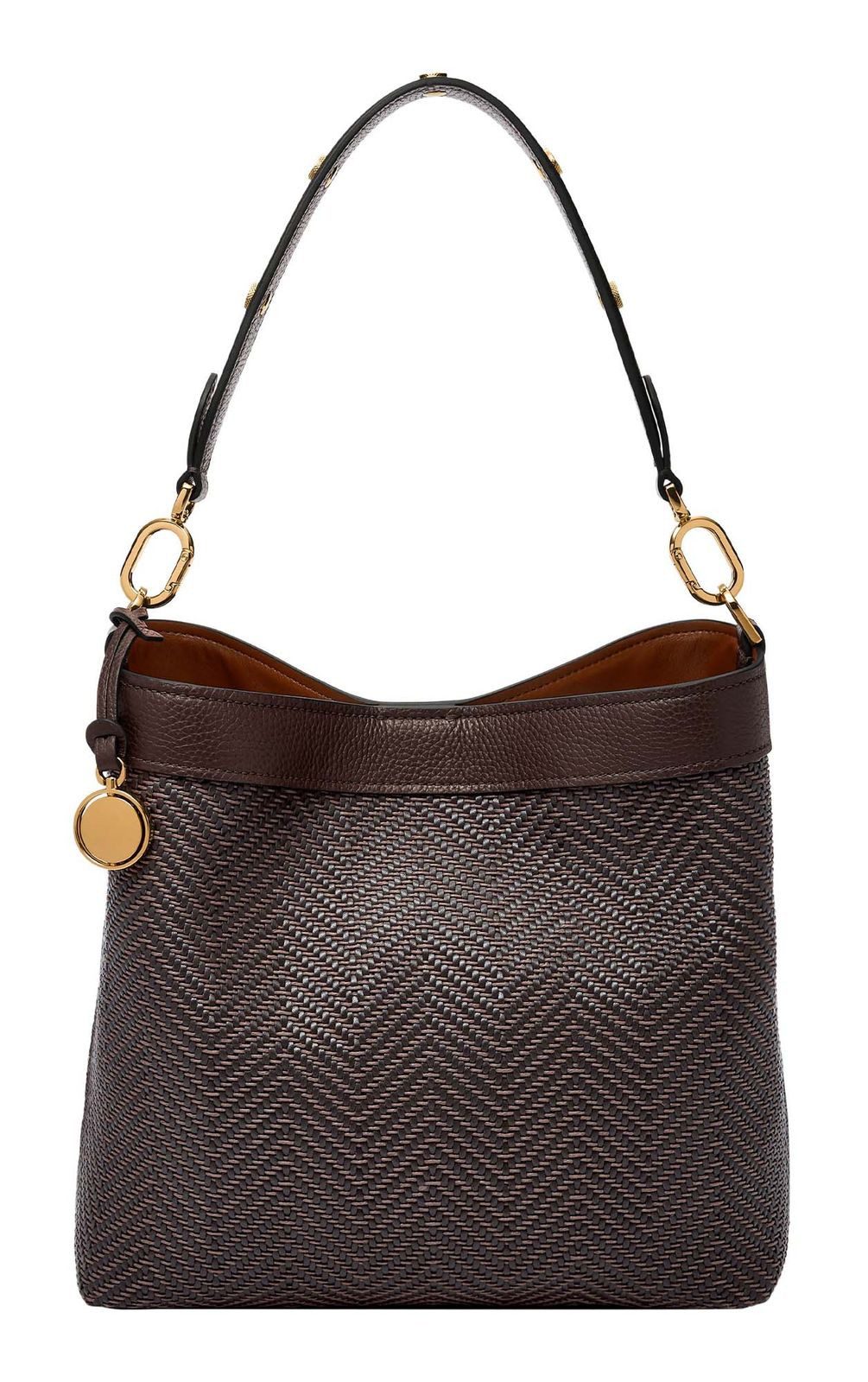 Schultertasche Woven Bucket Shoulder Bag