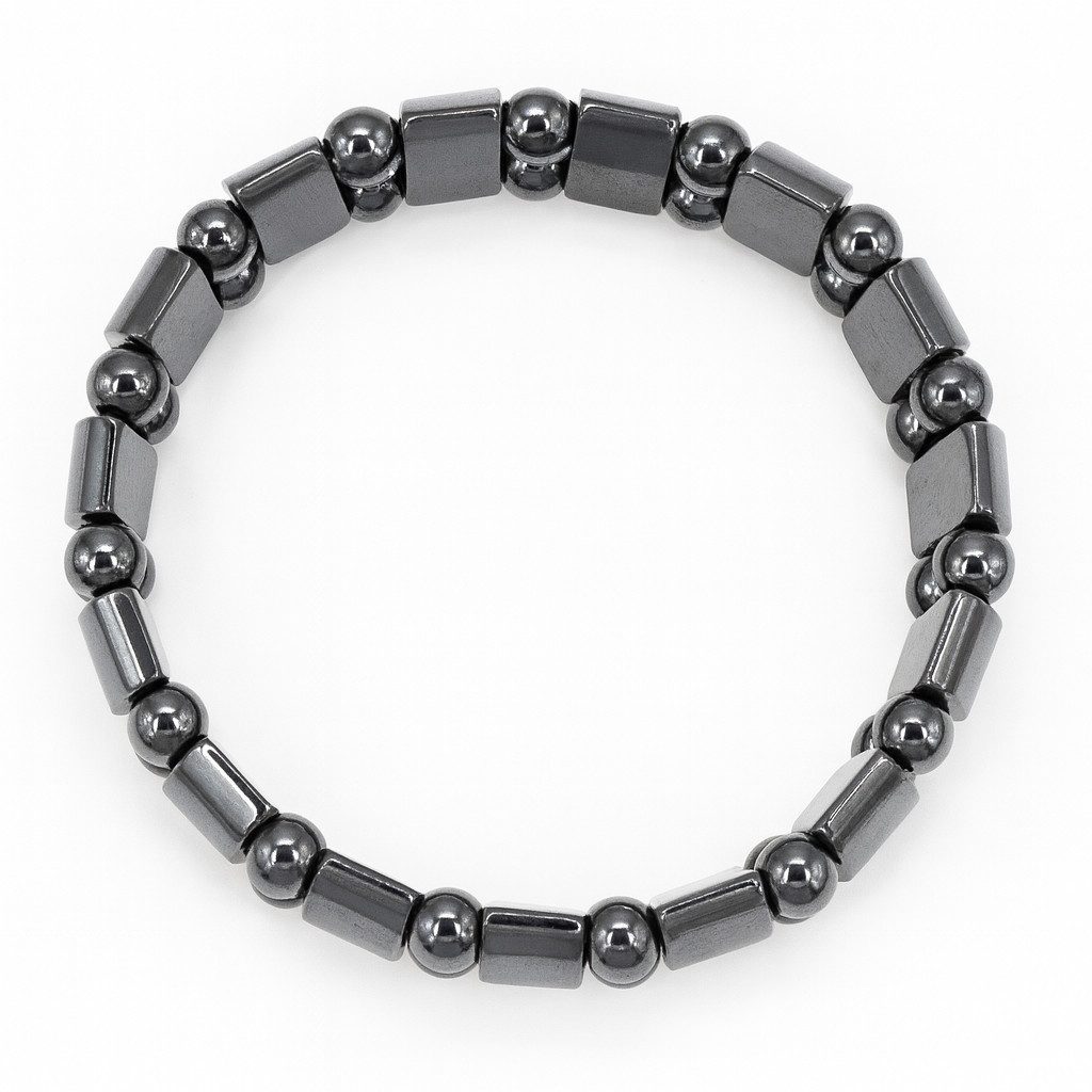 M-Punkt24 Armband Hämatit (Hämatit Herren Ø60mm Naturstein Schmuck, mit Geschenkbeutel)