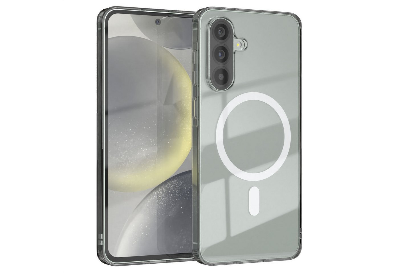 EAZY CASE Handyhülle Transparente Hülle MagSafe Samsung Galaxy A56 5G 6,7 Zoll, Back Cover, Bumper Case, Handy Schutzhülle Kameraschutz, Durchsichtig