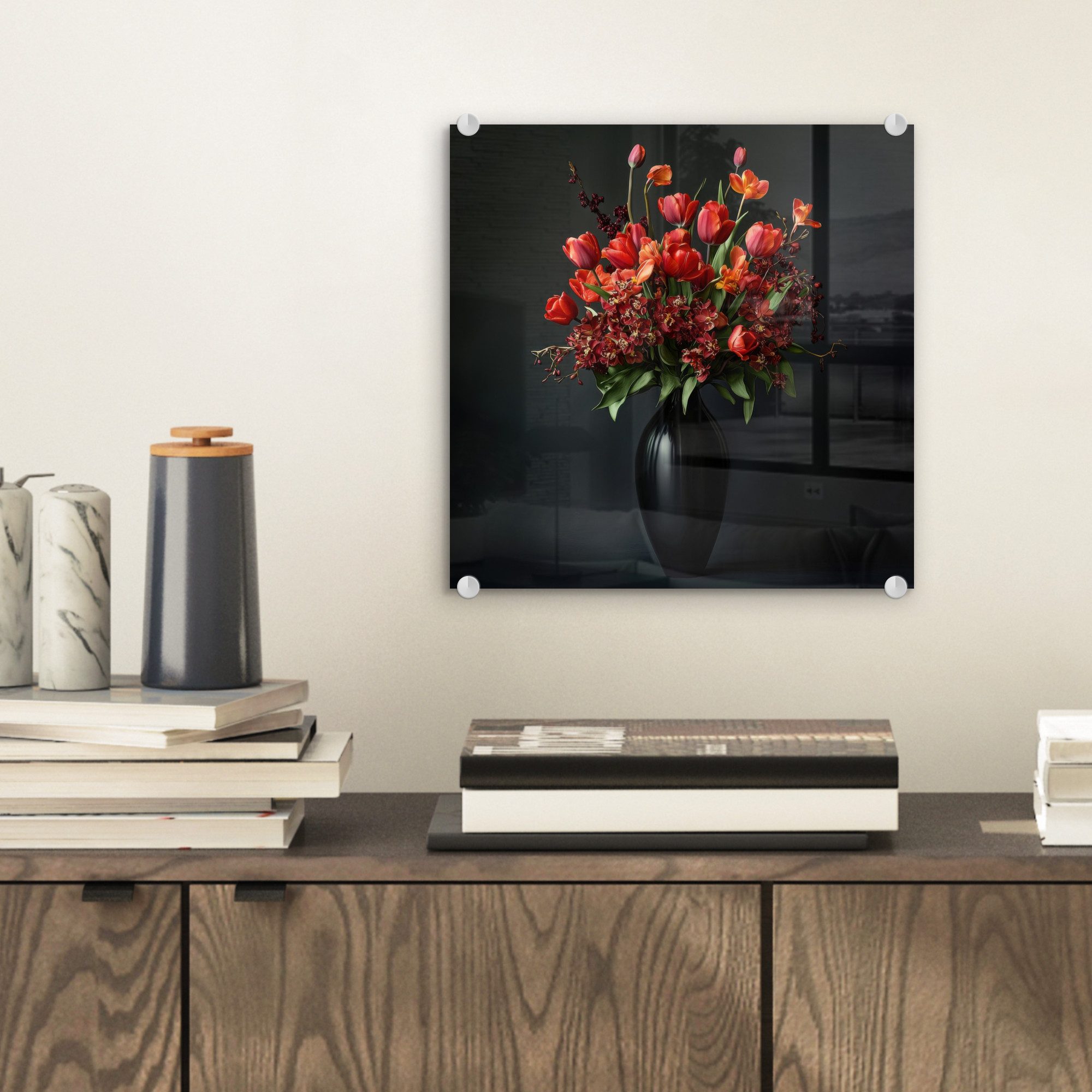 MuchoWow Acrylglasbild Blumenstrauß - Tulpen - günstig online kaufen