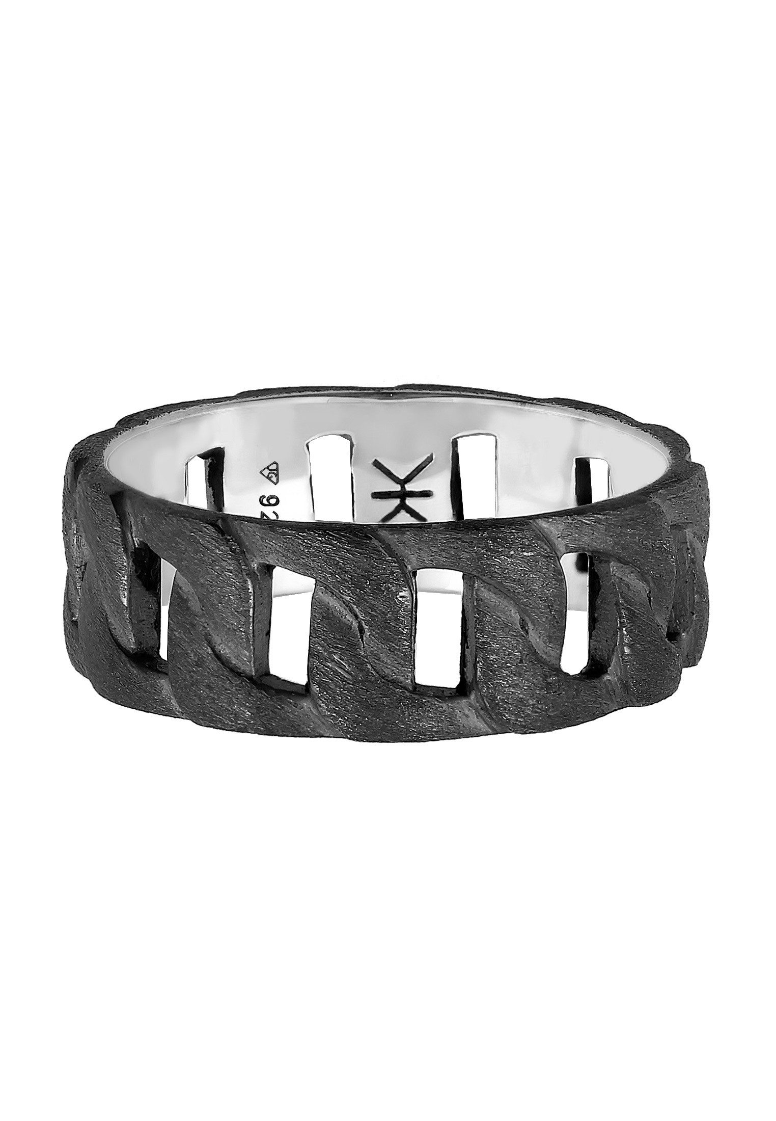 Kuzzoi Silberring Herren Chunky Chain Look günstig online kaufen