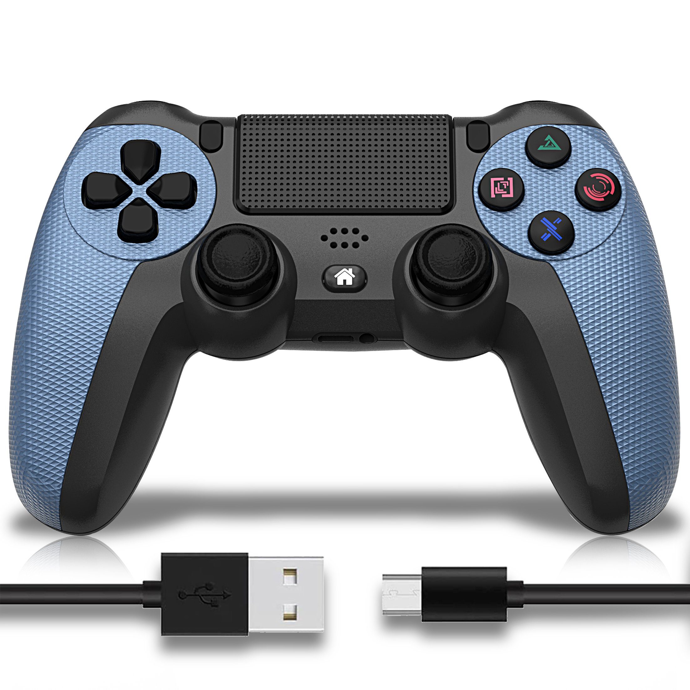 Tadow Wireless Gamepad, Controller, für PS4, Bluetooth, Far Peak Blue PlayStation  4-Controller (kabelloser Bluetooth-Controller, Vibration) | PS4-Controller