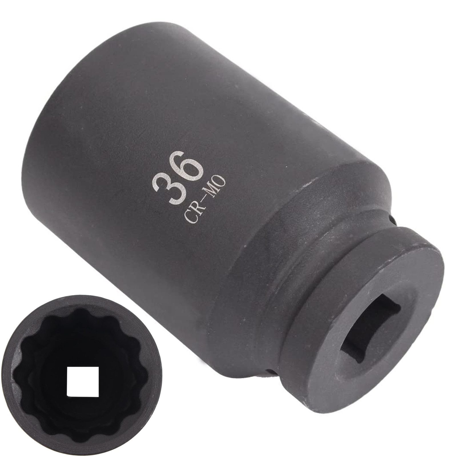 Steckschlüssel Vielzahn Nuss Kraft Steckschlüssel Antriebswellen 12-kant 36 mm 1/2"