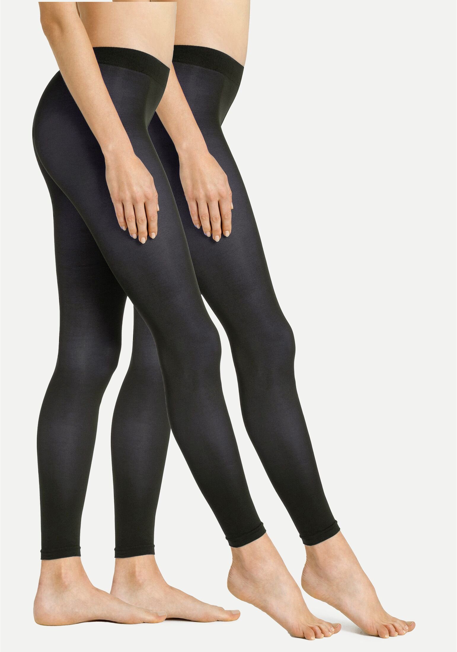 Cozy unisex leggings with turn-up waistband - Beige | s.Oliver