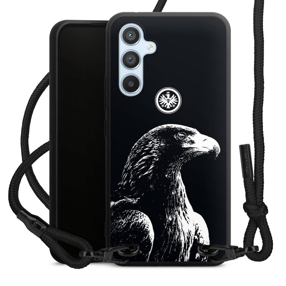 DeinDesign Handyhülle Eintracht Frankfurt Offizielles Lizenzprodukt Attila SGE Attila, Samsung Galaxy A54 5G Premium Handykette Hülle mit Band