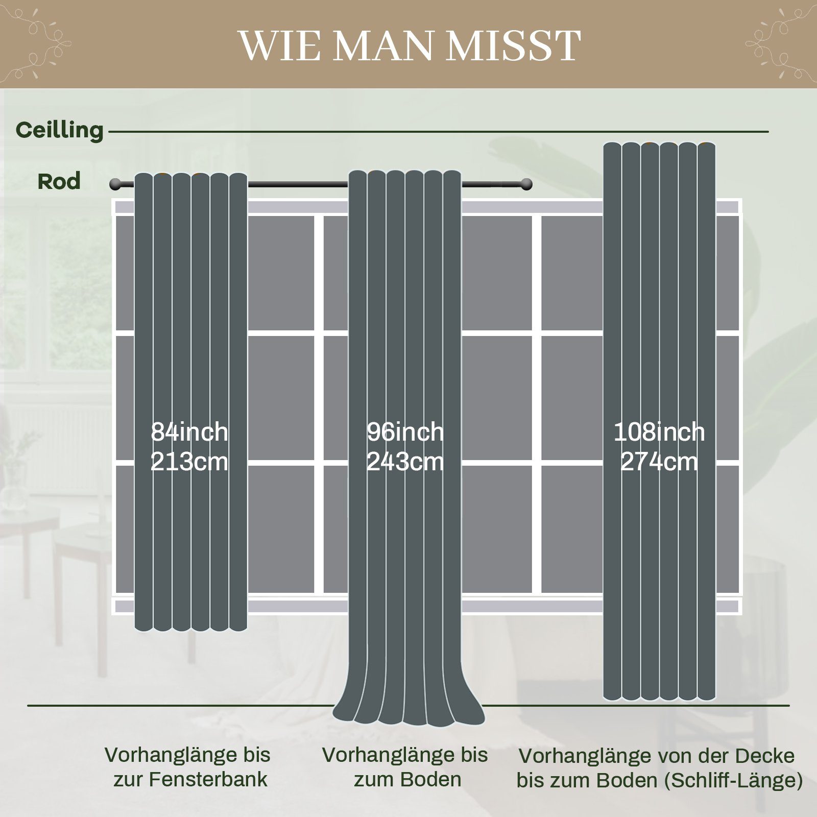 Thermogardine, (2 akustikvorhang, Gardine wärmeisolierend, Grau BTTO, St), Vorhang Samtvorhang Samt Velvet, blickdicht,Verdunklungsgardine,Vorhang blickdicht, lichtundurchlässige,