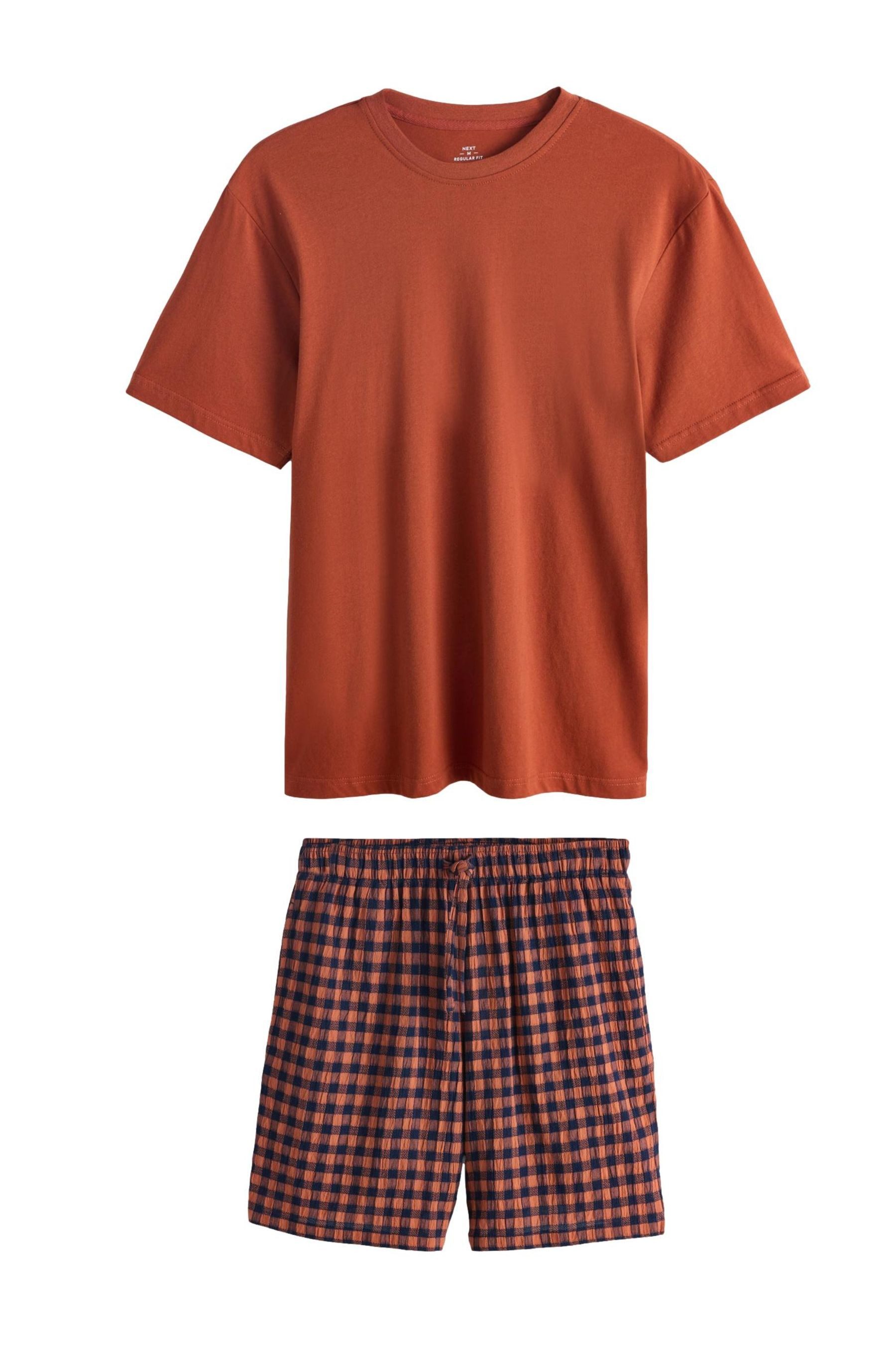 Next Pyjama Kurzärmeliger Schlafanzug mit Karomuster (2 tlg)