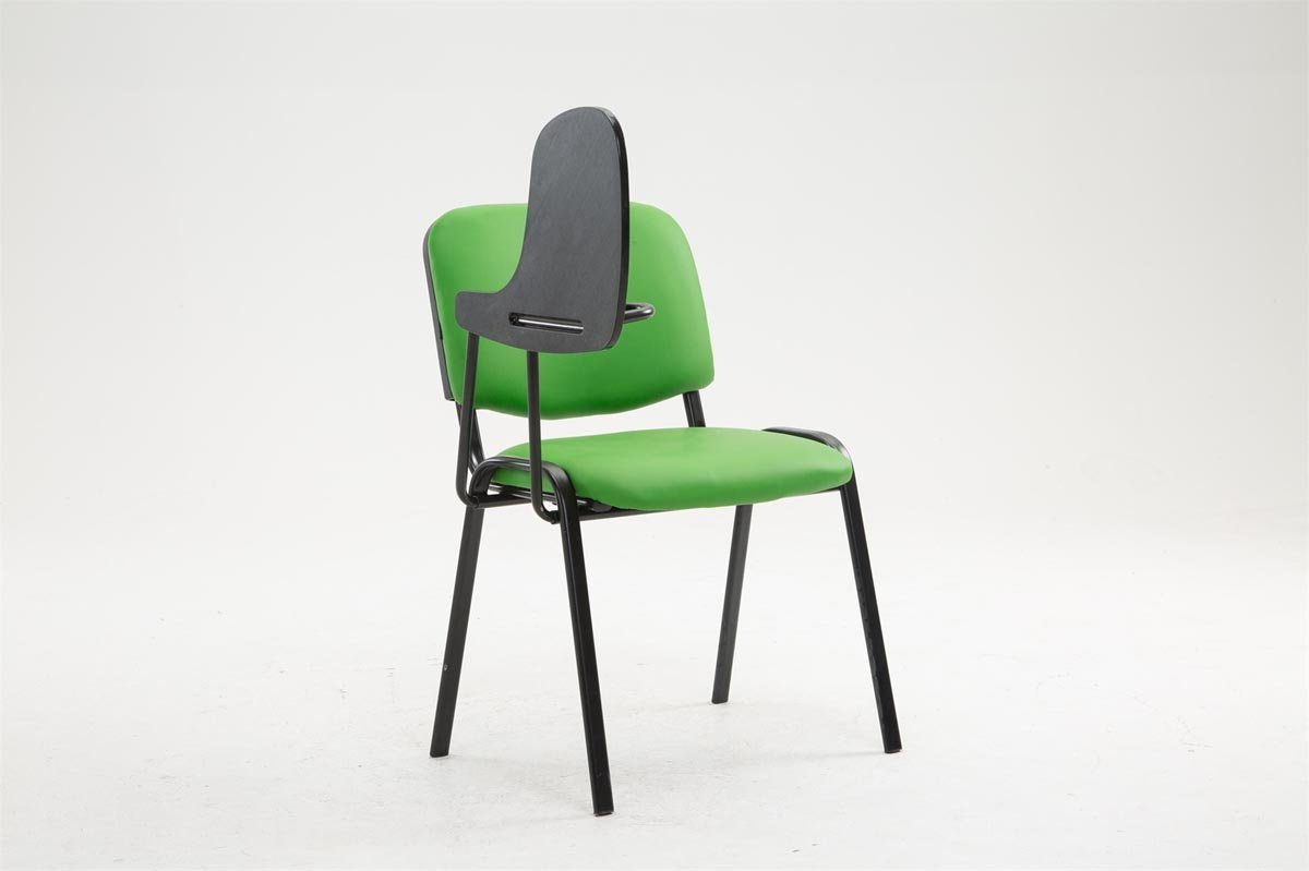 CLP Besucherstuhl Ken Kunstleder, Klapptisch& Sitzfläche gepolsterte grün