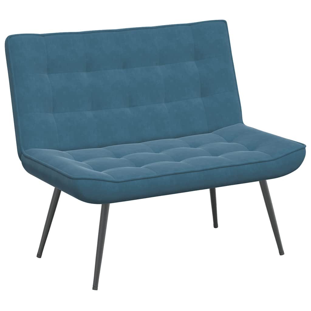 vidaXL Sitzbank Sitzbank Blau 110x74x84 cm Samt