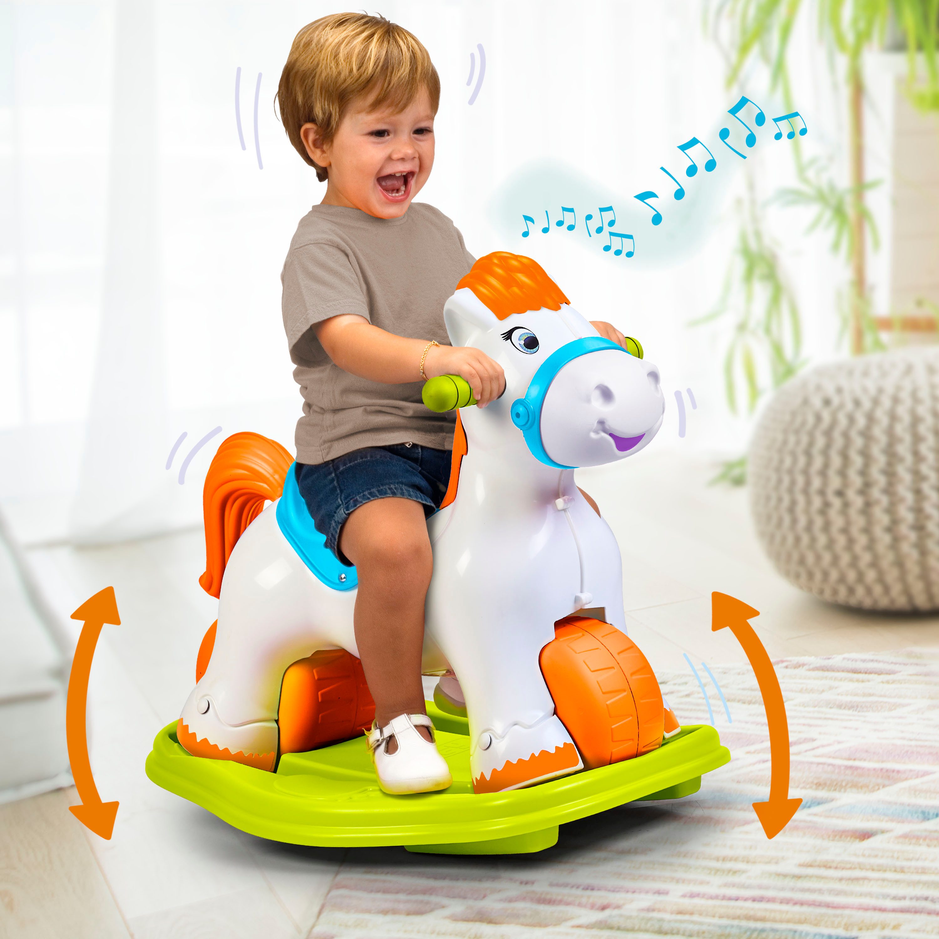 Feber® Schaukelpferd Ponyferber 2in1, mit Licht- und Soundeffekt; Made in Europe