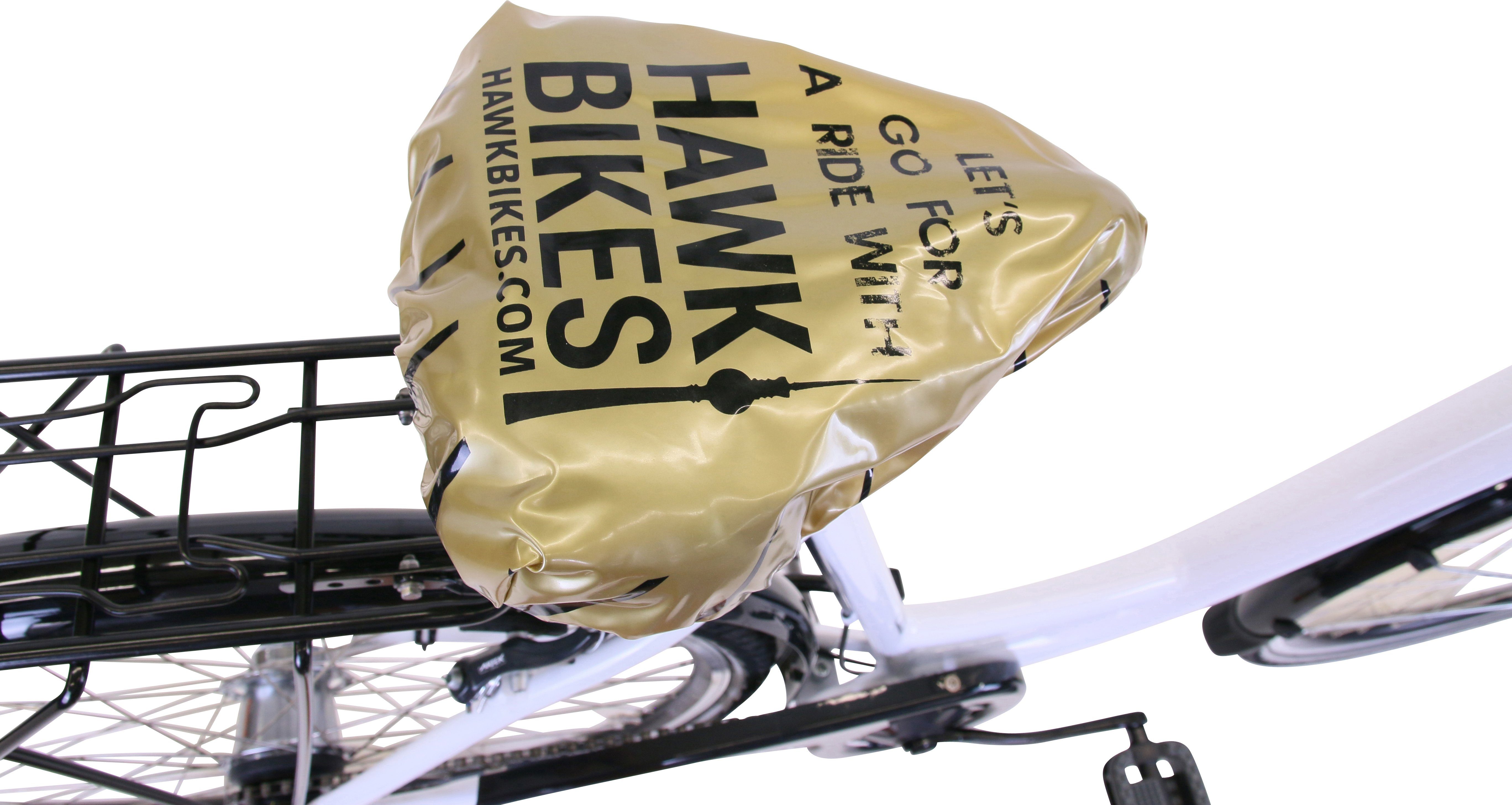 Bikes Schaltwerk, HAWK Cityrad Shimano Front-Drahtkorb Plus HAWK Wave mit City White, Deluxe 7 Nexus Gang