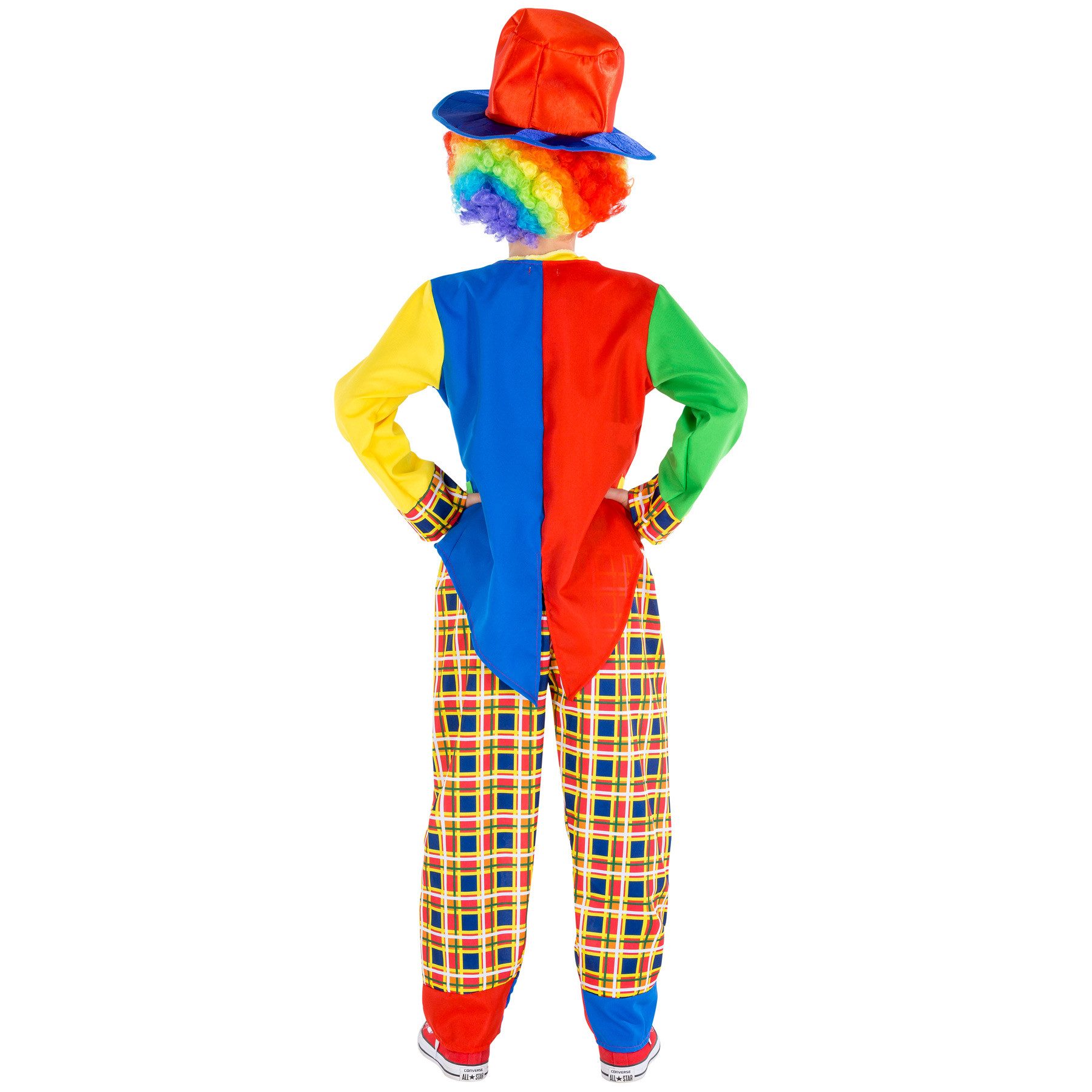 dressforfun Clown-Kostüm Kinder - Teenkostüm Clown Sockenschuss, Wundervoller Frack mit Knopfverschluss