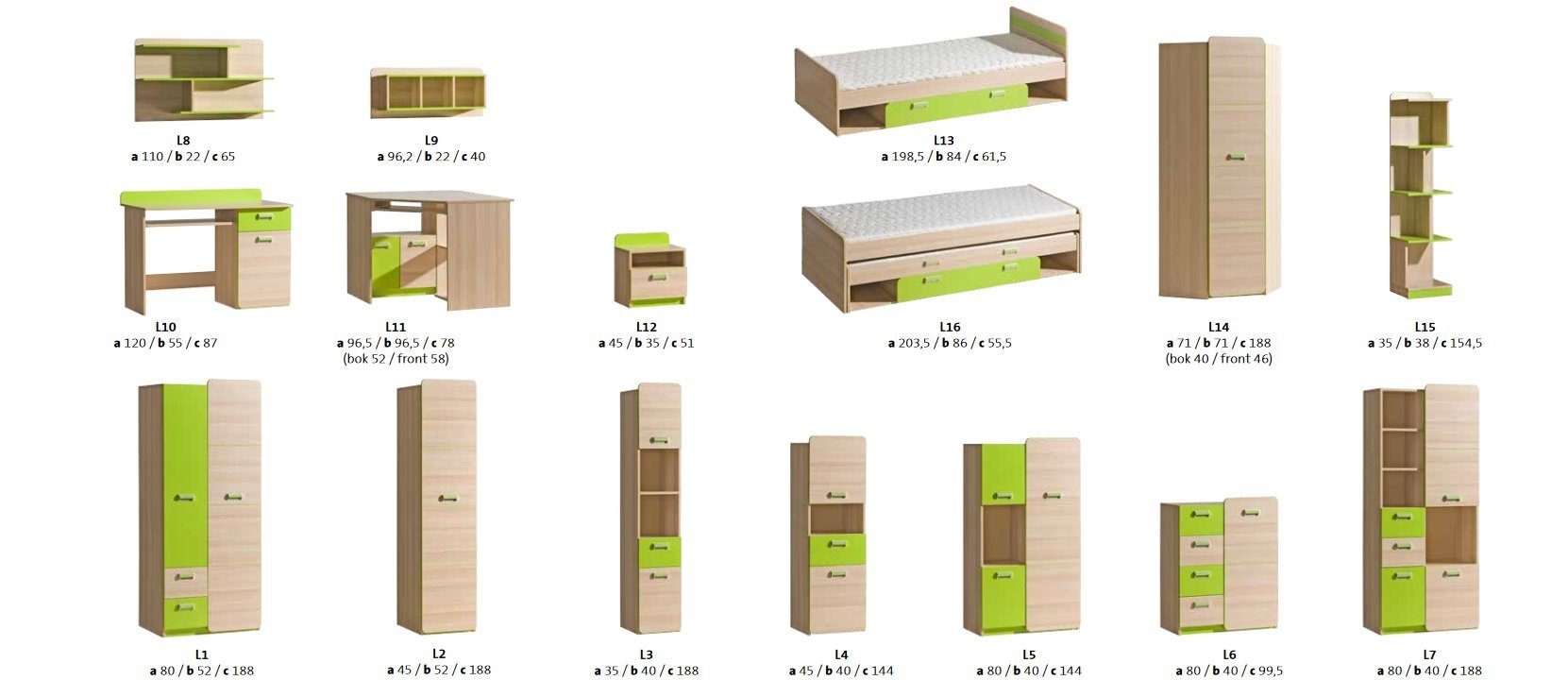 Zimmer JVmoebel Bett Kommode Jugendzimmer-Set, Tisch Schrank Jugendzimmer Schlaf Kinder