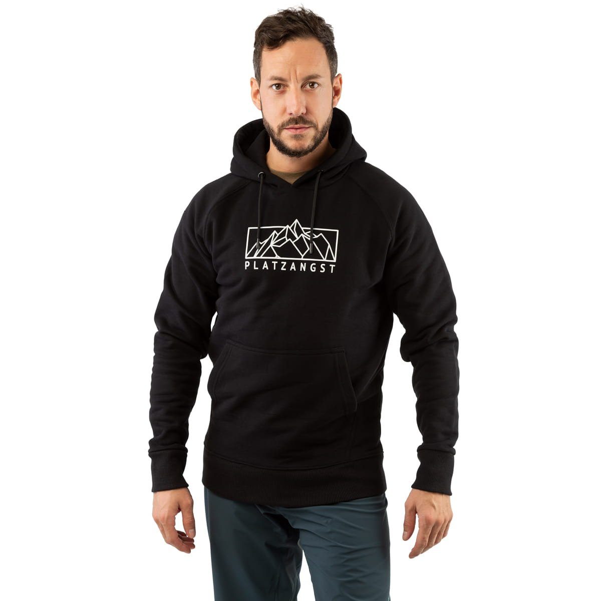 Kapuzenpullover Hoody XXXS Platzangst - Hoodies Schwarz Mountain Platzangst (1-tlg)