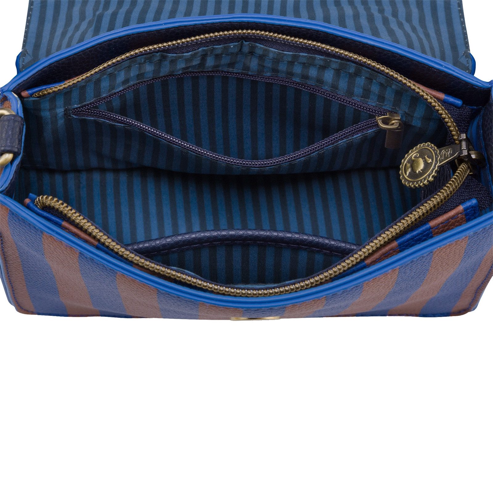 PiP Studio Schultertasche Frances Cross Body Bag Small, mit Metallpatch auf der Vorderseite