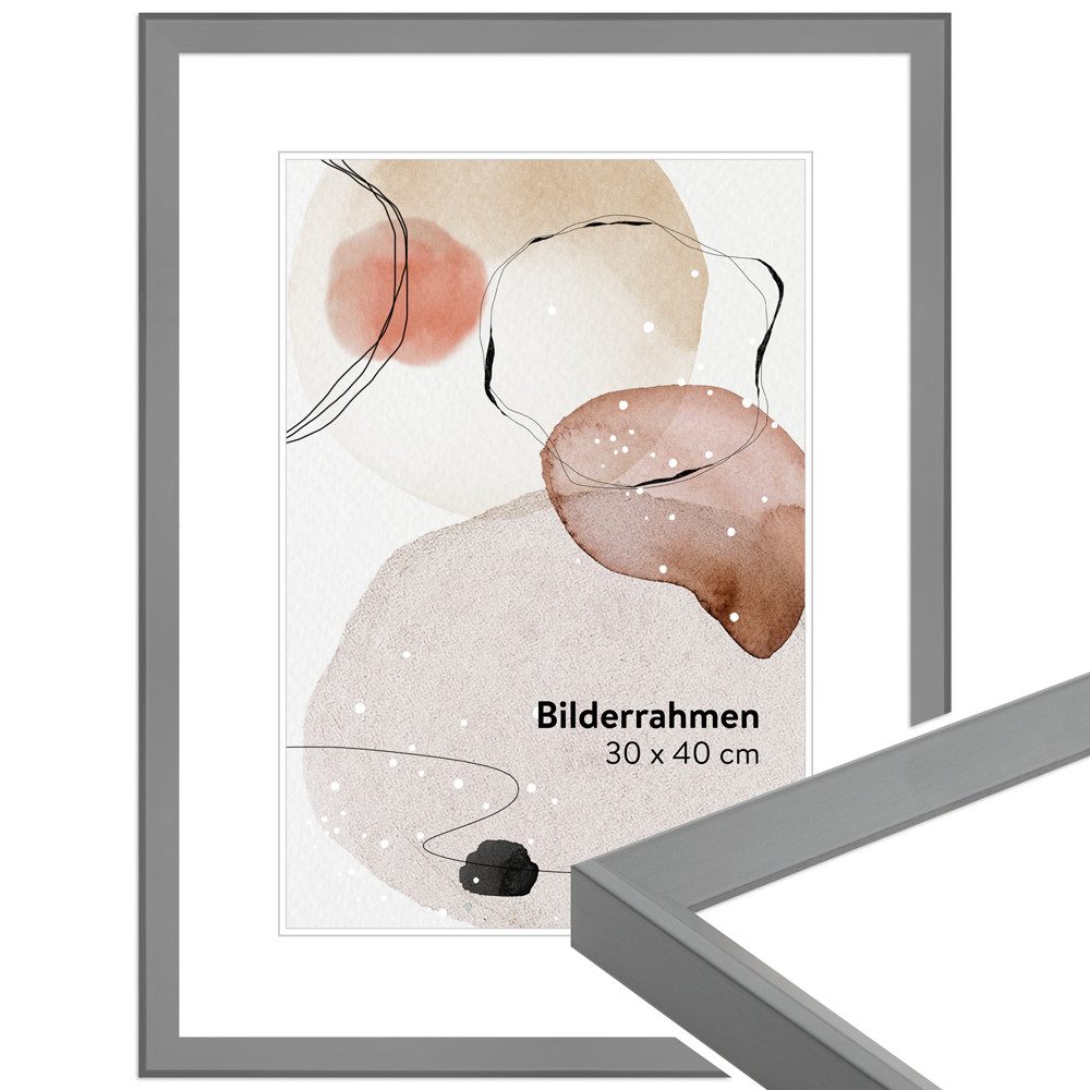 WANDStyle Bilderrahmen H080, Hellgrau, aus Massivholz günstig online kaufen