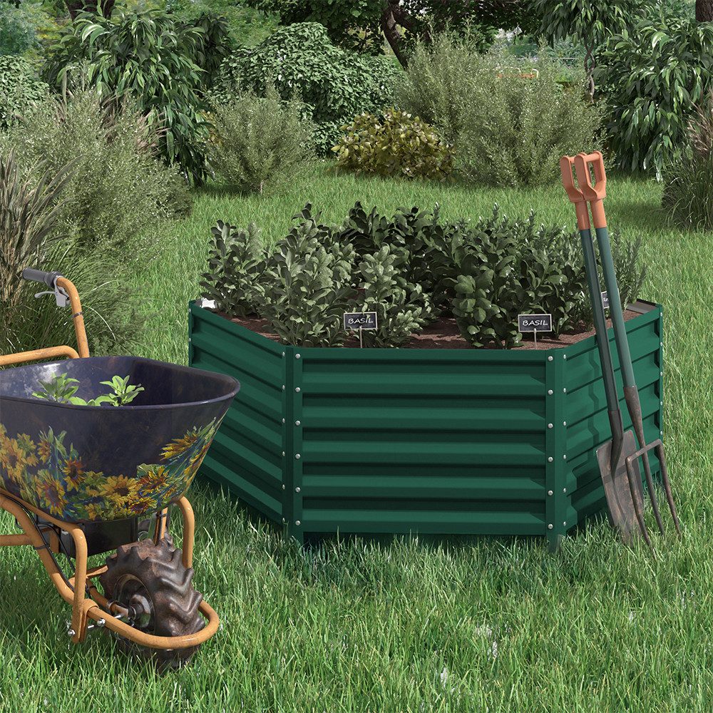 OK-Living Hochbeet, Grün, 148.5 x 129 cm