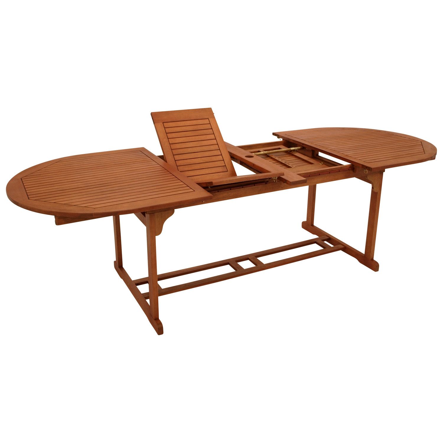 DEGAMO Gartentisch LAGO (1St), oval 180x100cm, ausziehbar auf 260cm