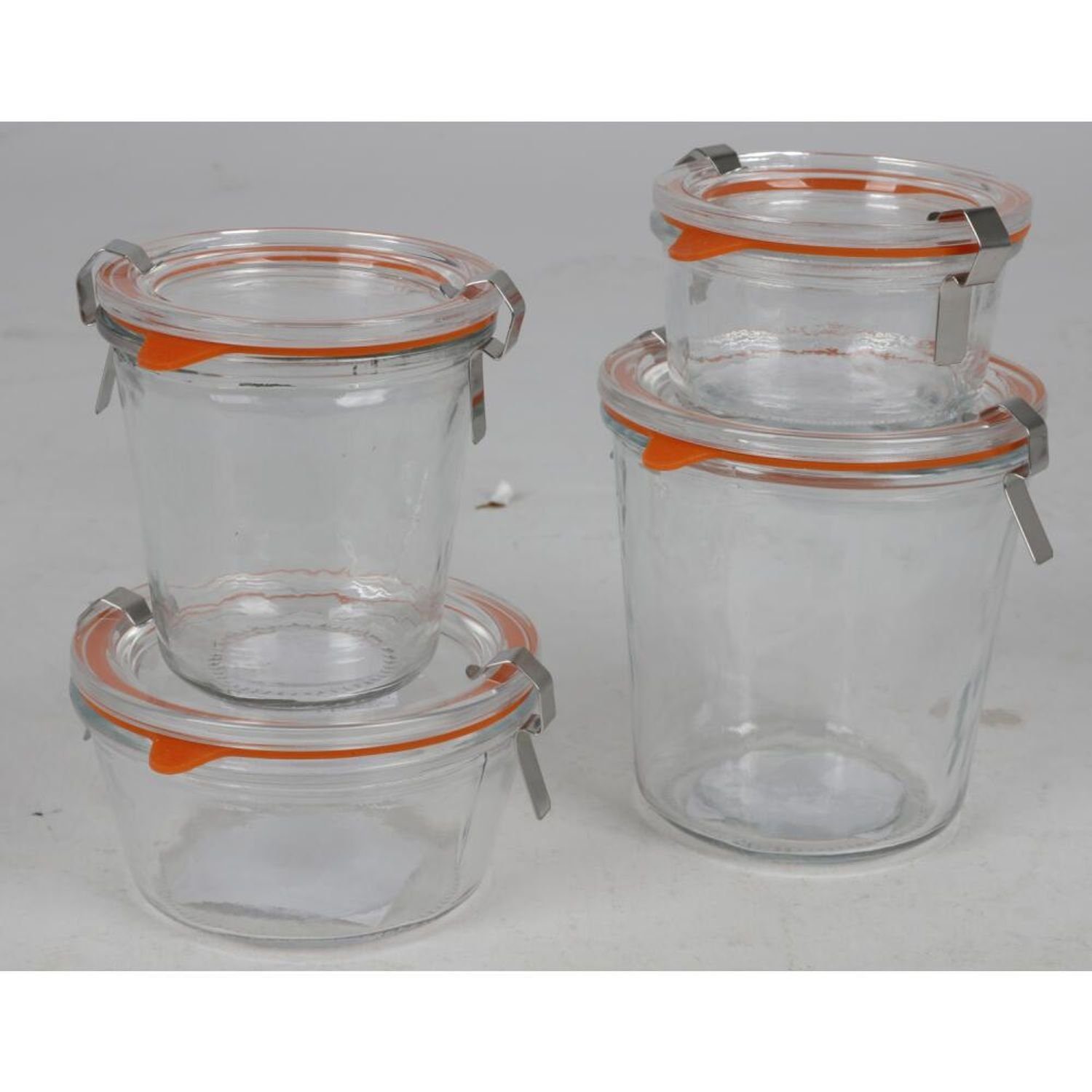 BURI Vorratsdose 24x Einmachglas 500ml Vorratsgefäß Drahtbügelveschluss Box Behälter Au, Glas