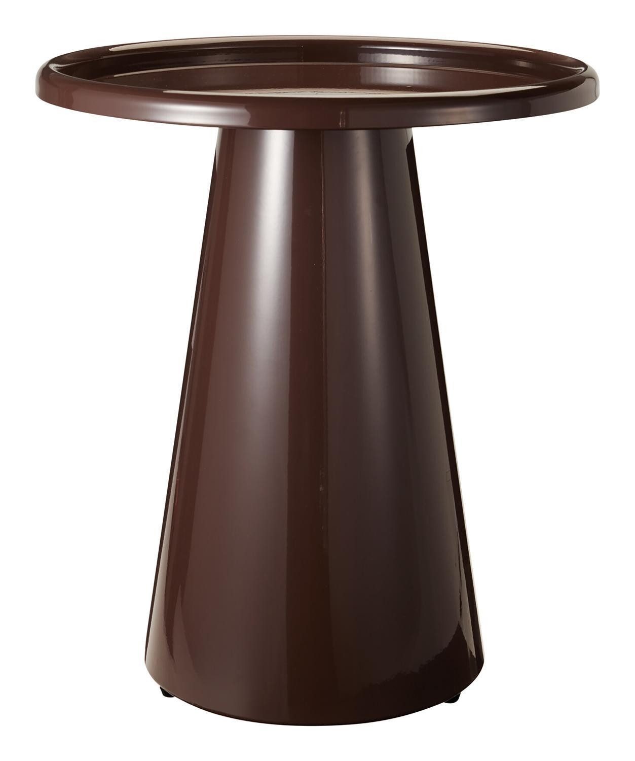 Koopman Beistelltisch ZONO, Dunkelbraun, Metall (1-St), Ø 43 x H 48,5 cm