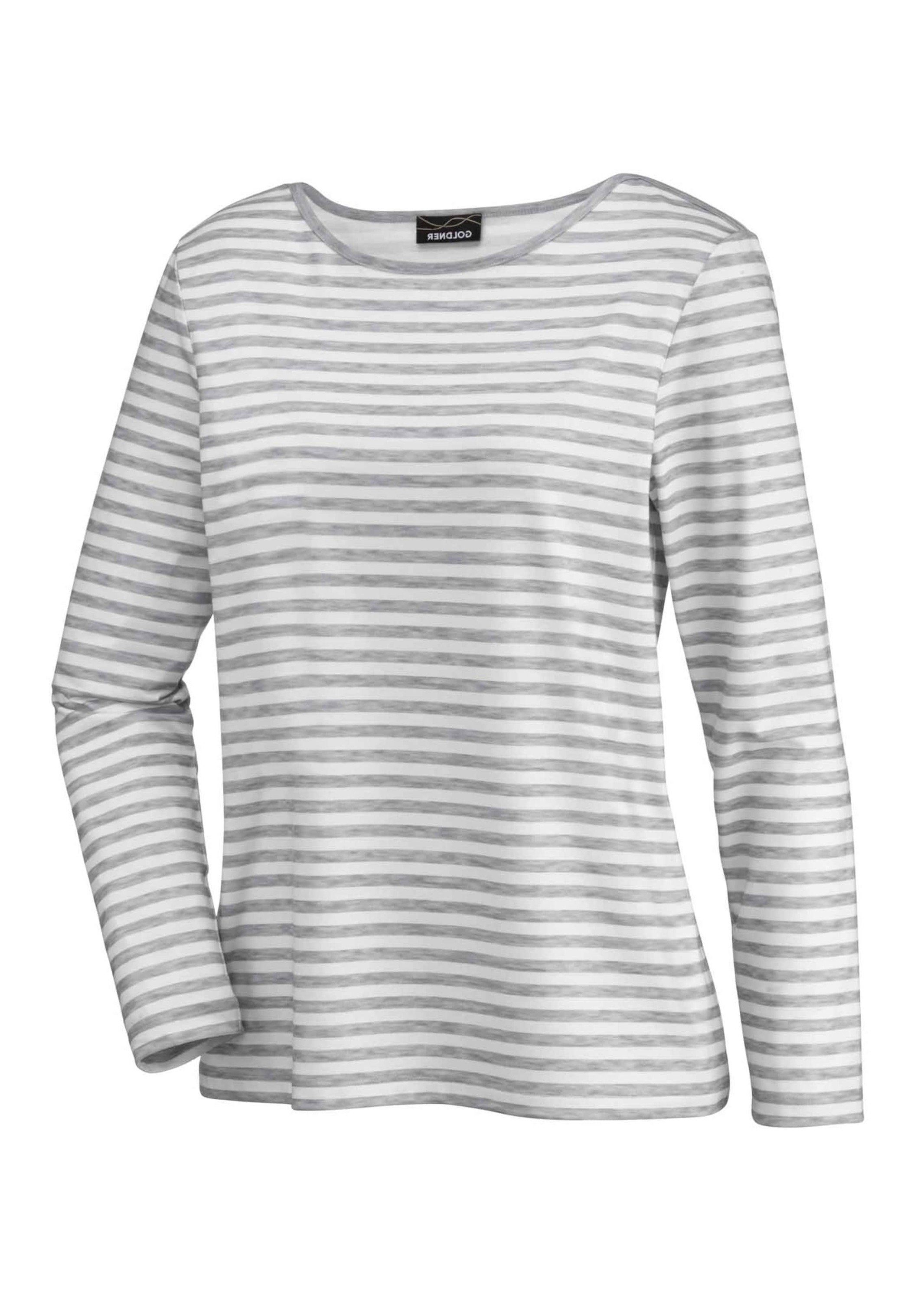 GOLDNER Langarmshirt Ringelshirt mit U-Boot-Ausschnitt günstig online kaufen