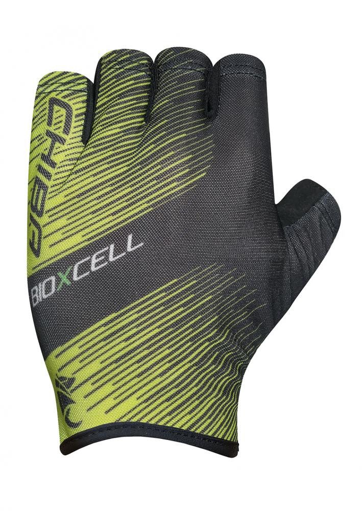 Fahrradhandschuhe CHIBA BioXCell Tan Through - Radhandschuhe S neongelb/schwarz, gepolst