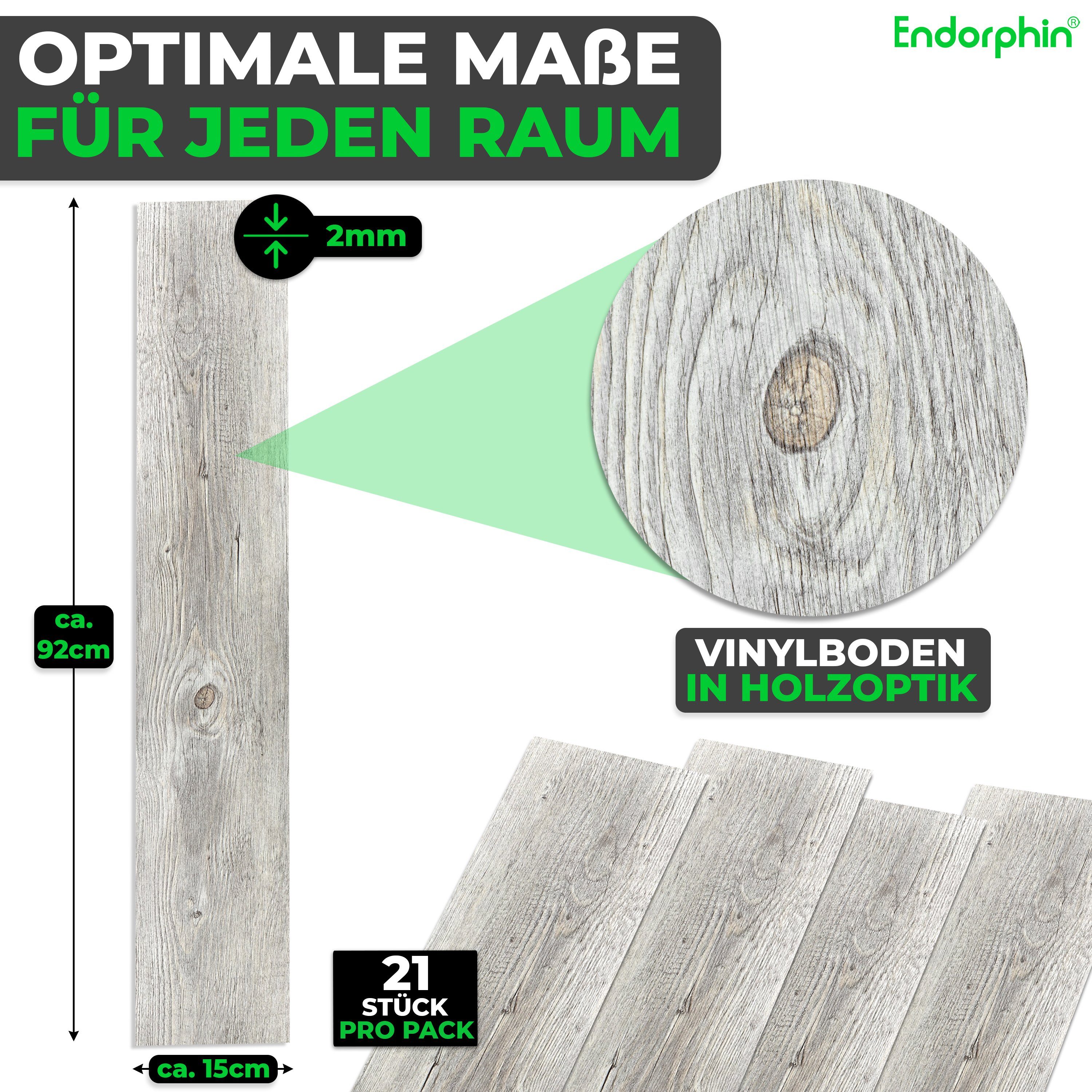 Endorphin Vinylboden Vinylboden selbstklebend in Holzoptik Beigegrau 2,93qm, selbstklebend, aus recyceltem Material, mit fühlbarer Oberfläche – Bild 5 von 5