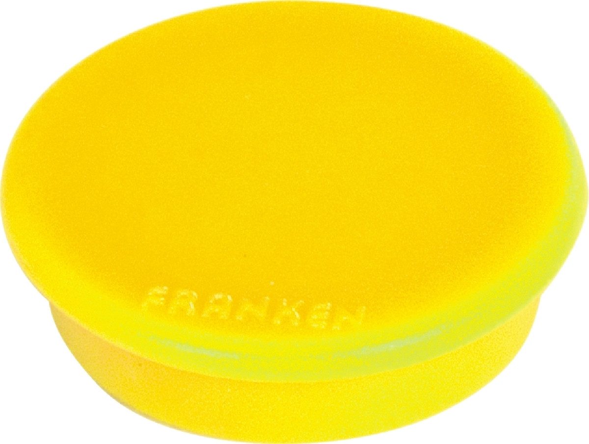Magnet Haftmagnet 24mm gelb VE=10 Stück.