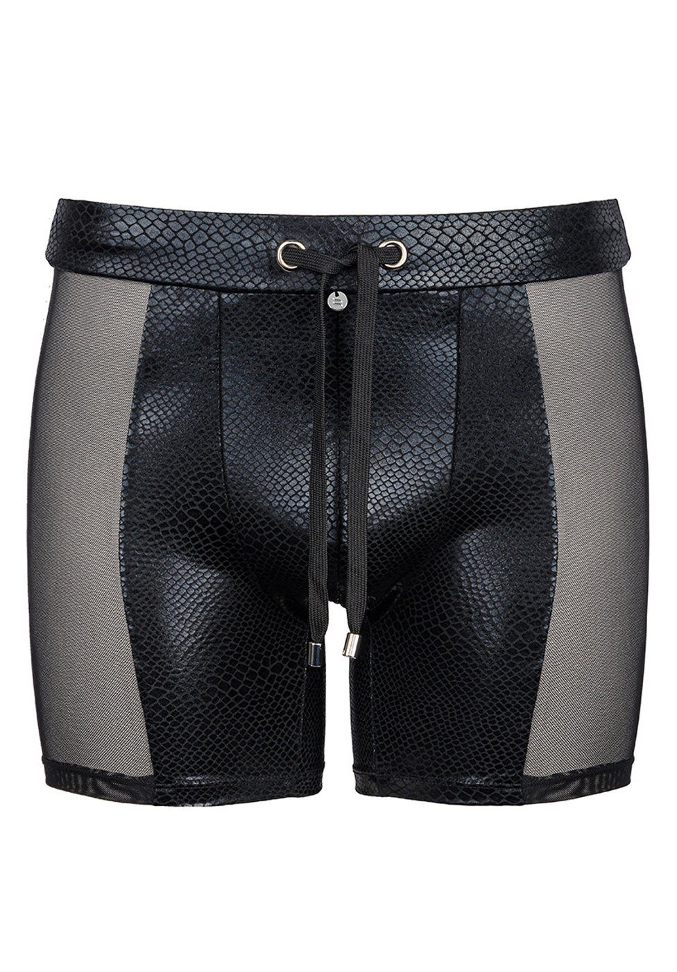 Obsessive Boxer-Badehose Punta Negra Badehose - schwarz transparente Materialeinsätze