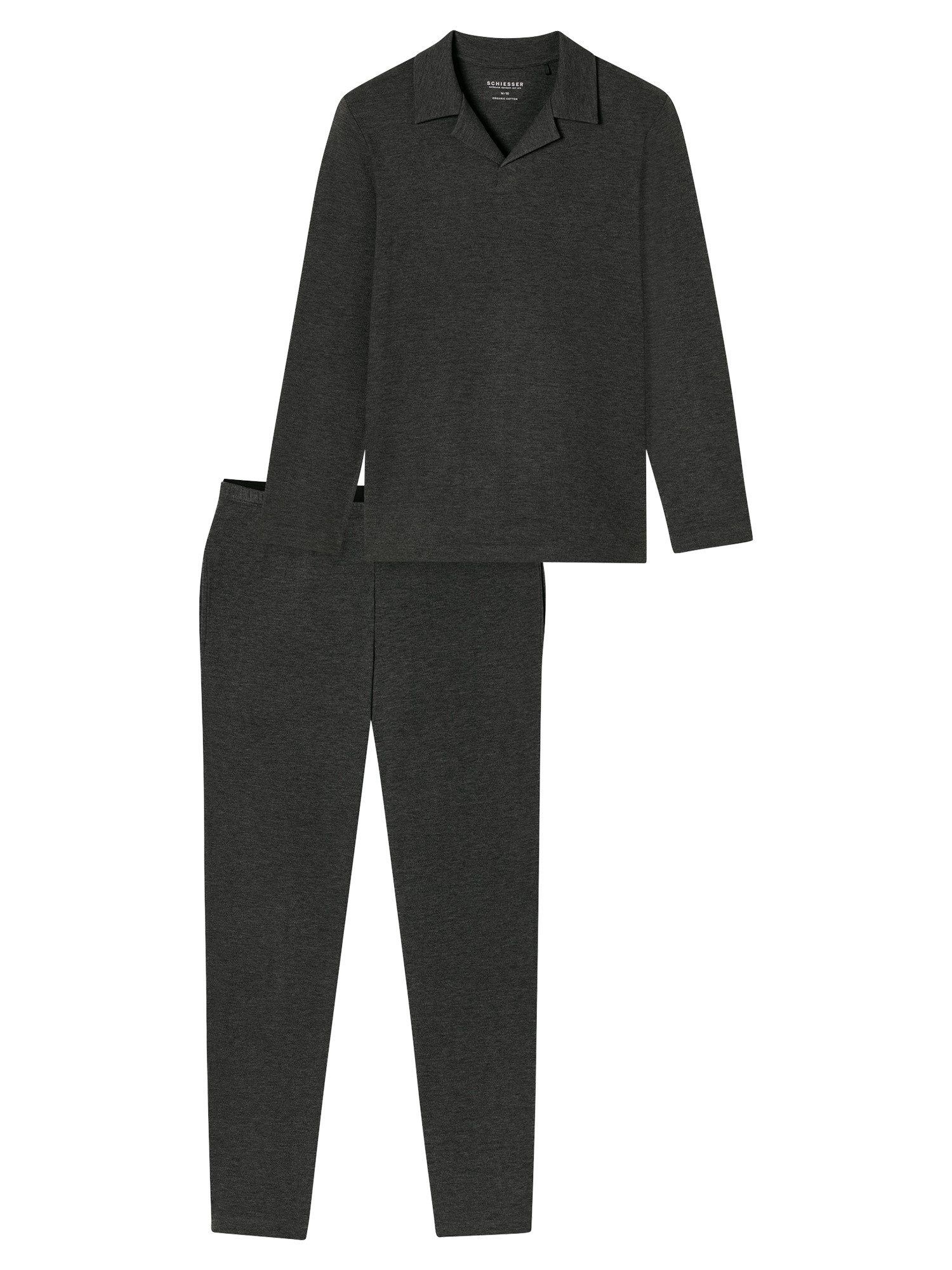 Schiesser Pyjama Selected Premium Warming (2 tlg) schlafanzug schlafmode bequem