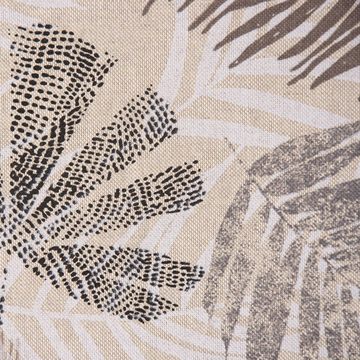 Vorhang SCHÖNER LEBEN. Vorhang Palmenblätter natur braun grau 245cm, SCHÖNER LEBEN., Smokband (1 St), blickdicht, Baumwolle, handmade, made in Germany, vorgewaschen