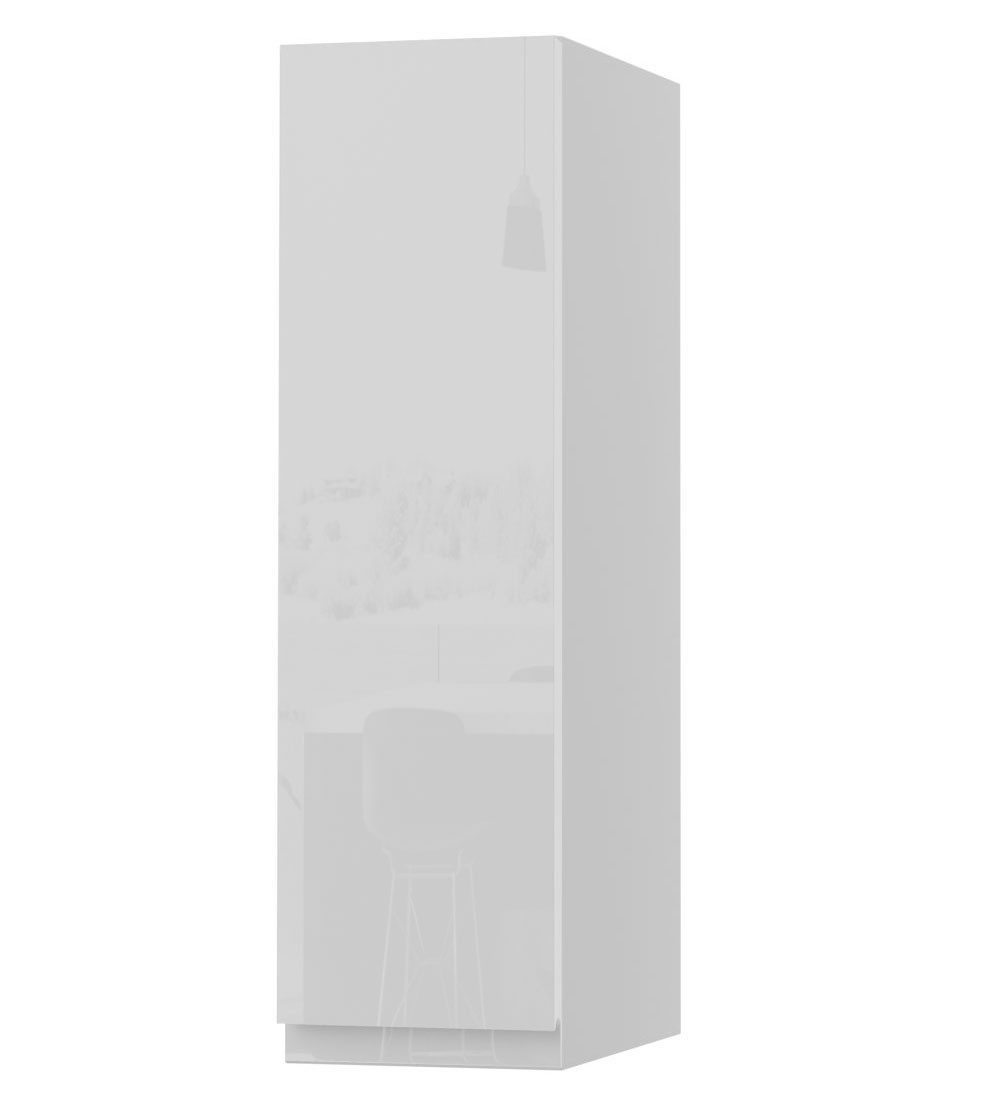 Feldmann-Wohnen Klapphängeschrank Florence (W2/20, 1-türig, 2 Einlegeböden, 1-St., puristische, grifflose Optik, lackierte Fronten, B/T/H 20x32,5x72cm) Weiß / RAL 9003 signalweiß HG Türanschlag rechts