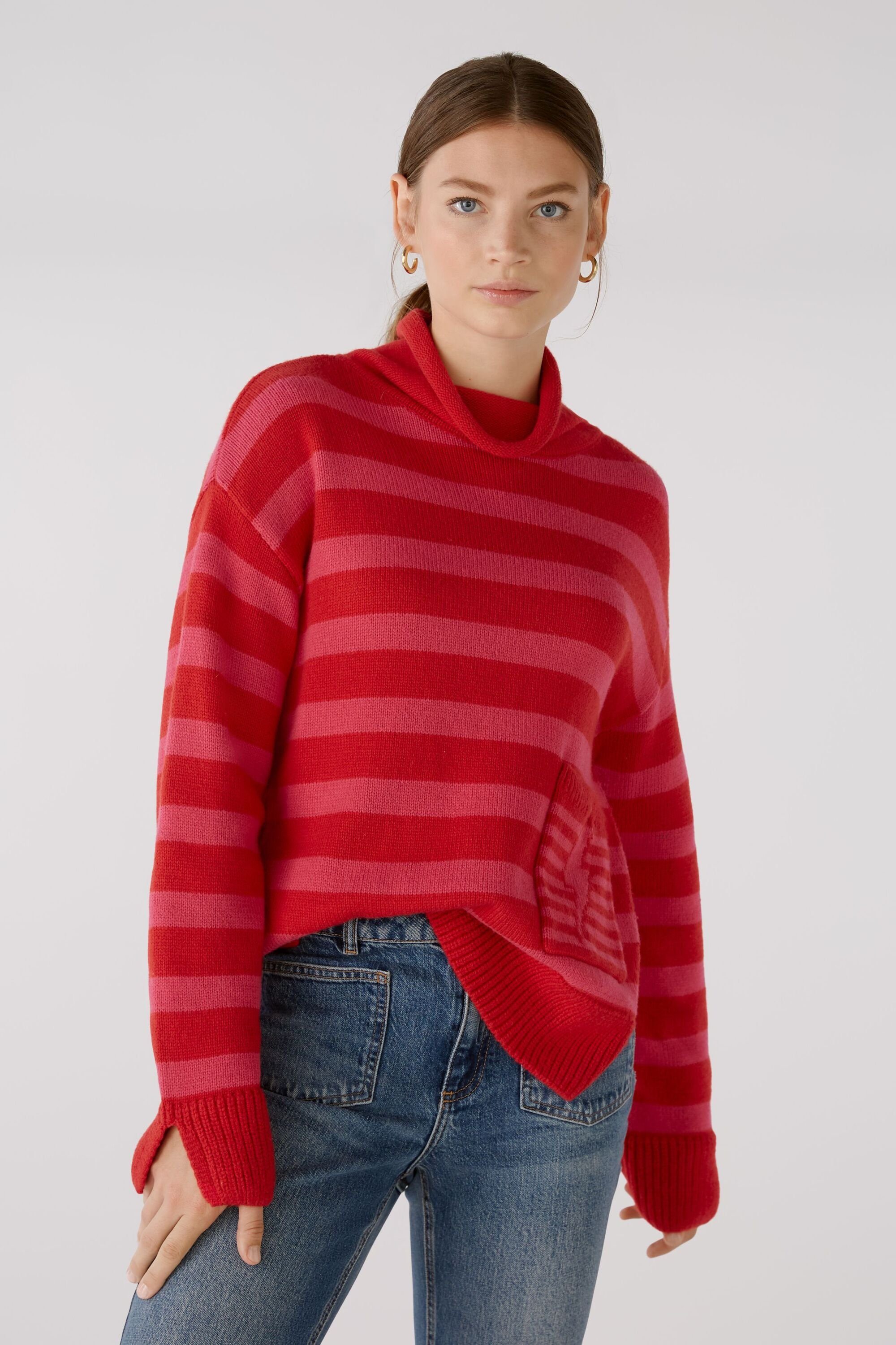Pullover mit Baumwollmischung Oui Strickpullover Wolle