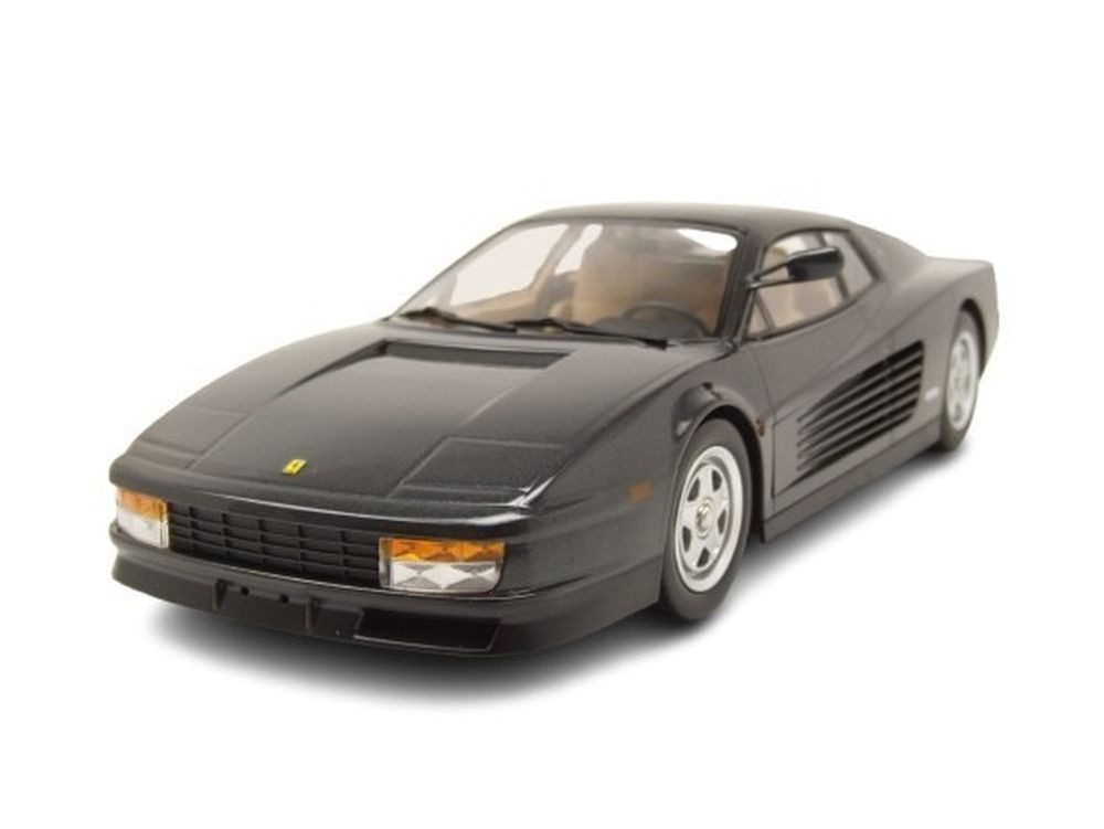 KK Scale Modellauto Ferrari Testarossa Monospecchio US-Version 1984 anthrazit Miami Vice, Maßstab 1:18