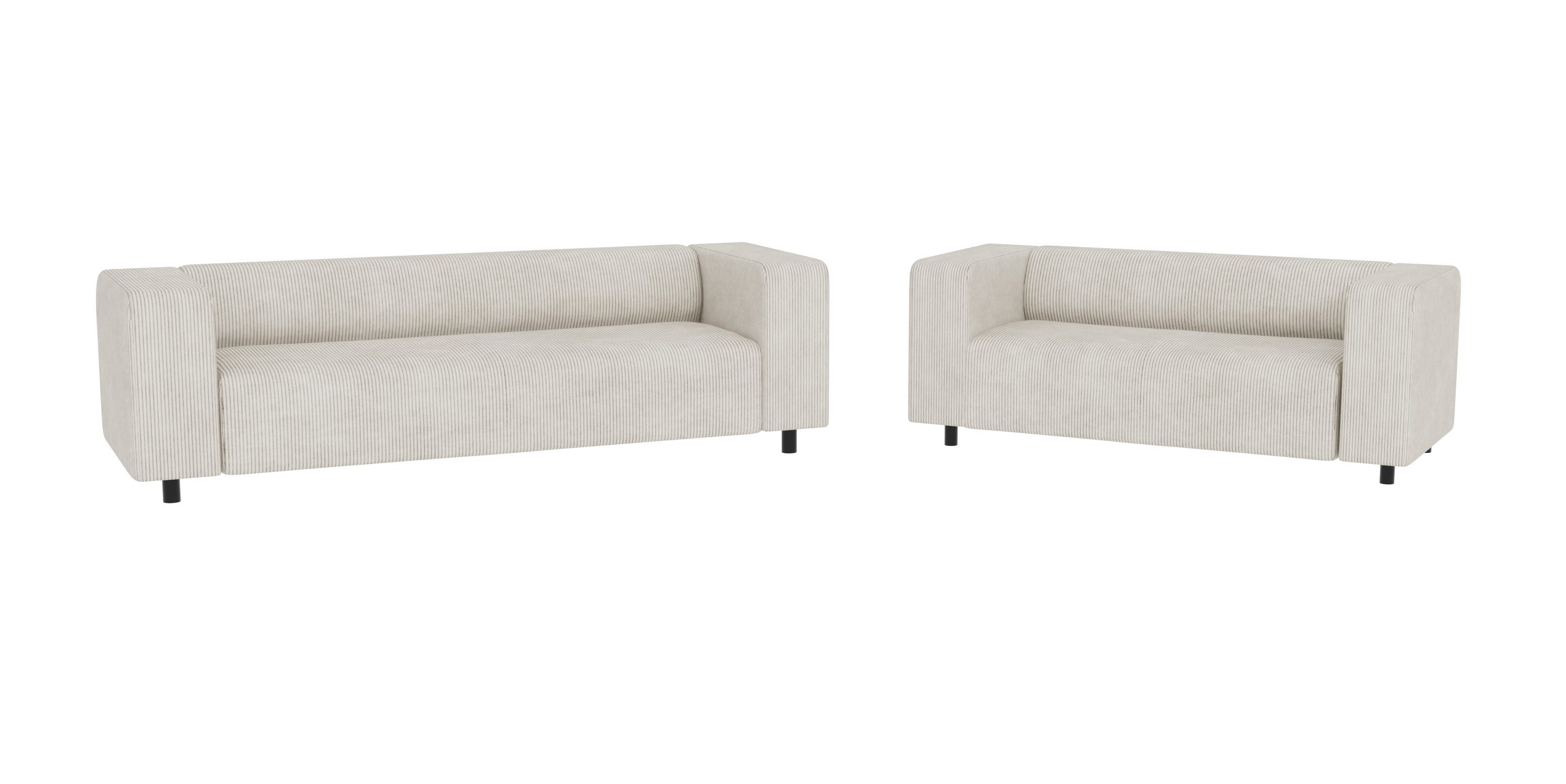 S-Style Möbel Polstergarnitur 3+2 Gustav aus Cord-Stoff mit bequemem Sitz, günstig online kaufen