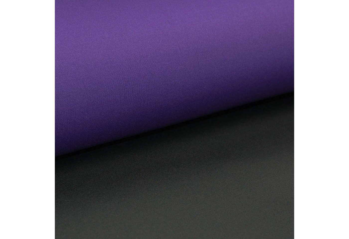 Thumbnail - maDDma Stoff 0,5m Neopren Stoff Doubleface 3mm Stretch 130cm breit Meterware, lila-hellgrau