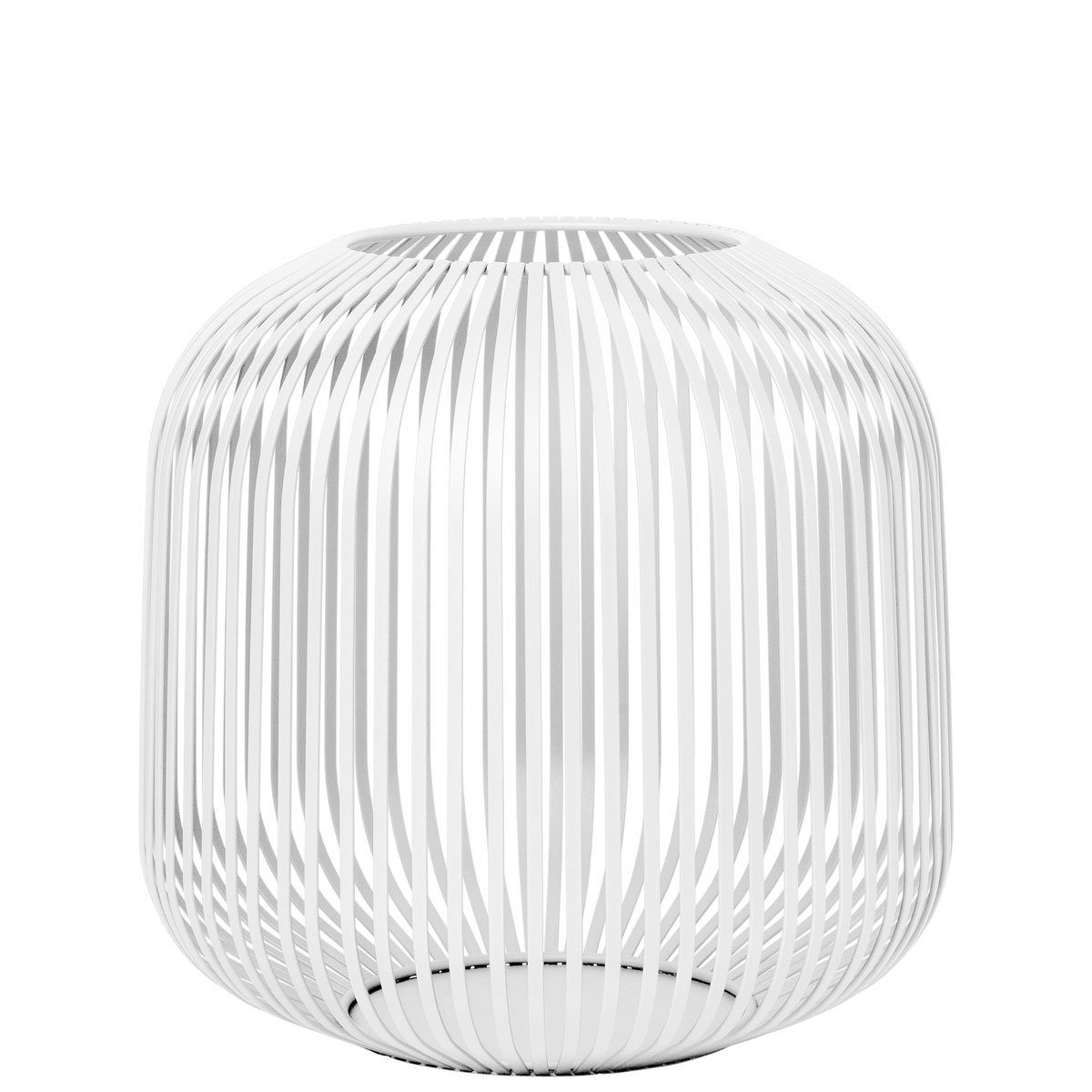 Kerzenlaterne LITO Weiß Medium H 27 cm; Modernes Indoor Windlicht; Laterne