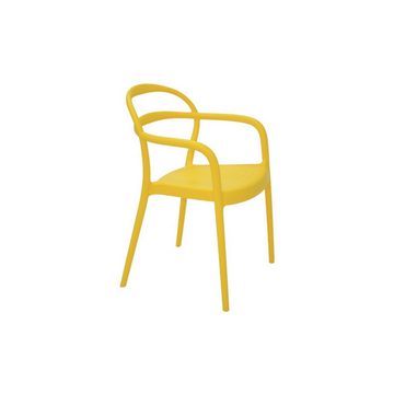 EBUY Stapelstuhl Stapelbare Stühle für den Innen- und Außenbereich in Gelb (1 St)