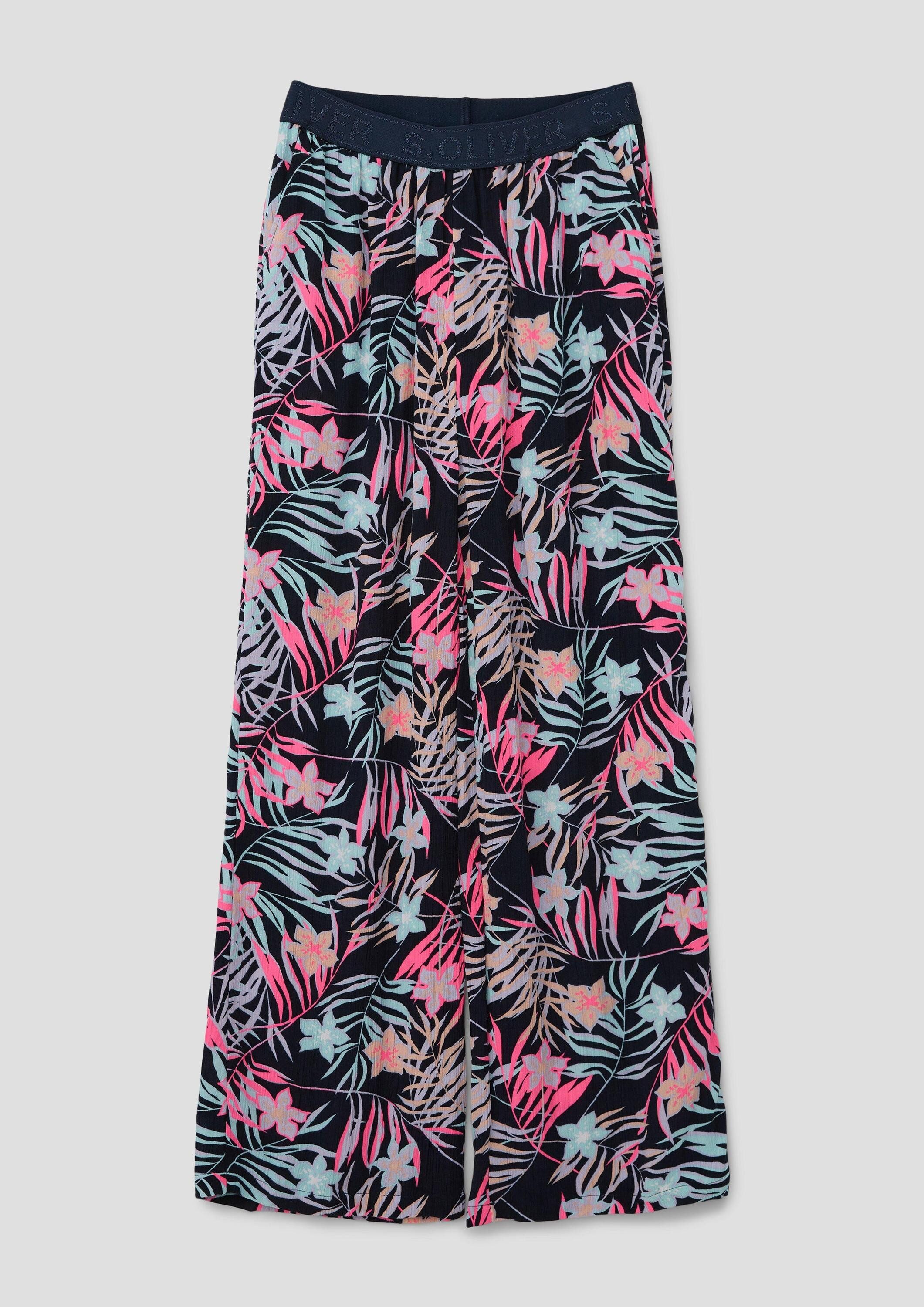 s.Oliver Maxirock Hose Loose: Hose aus Viskose-Crêpe