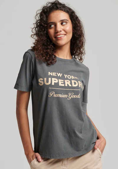 Superdry Rundhalsshirt LUXE METALLIC LOGO T SHIRT