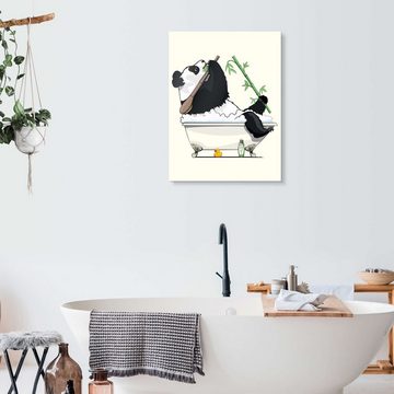 Posterlounge Acrylglasbild Wyatt9, Pandabär in der Wanne, Kinderzimmer Kindermotive