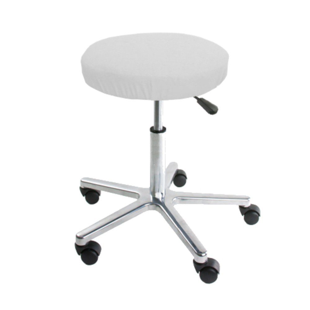 DUKAL Kissenbezüge Hockerbezug rund, Frottee-Stretch, 2 Größen, (1 Stück), Ø 35-40 cm, mit Spannumrandung, Made in Germany