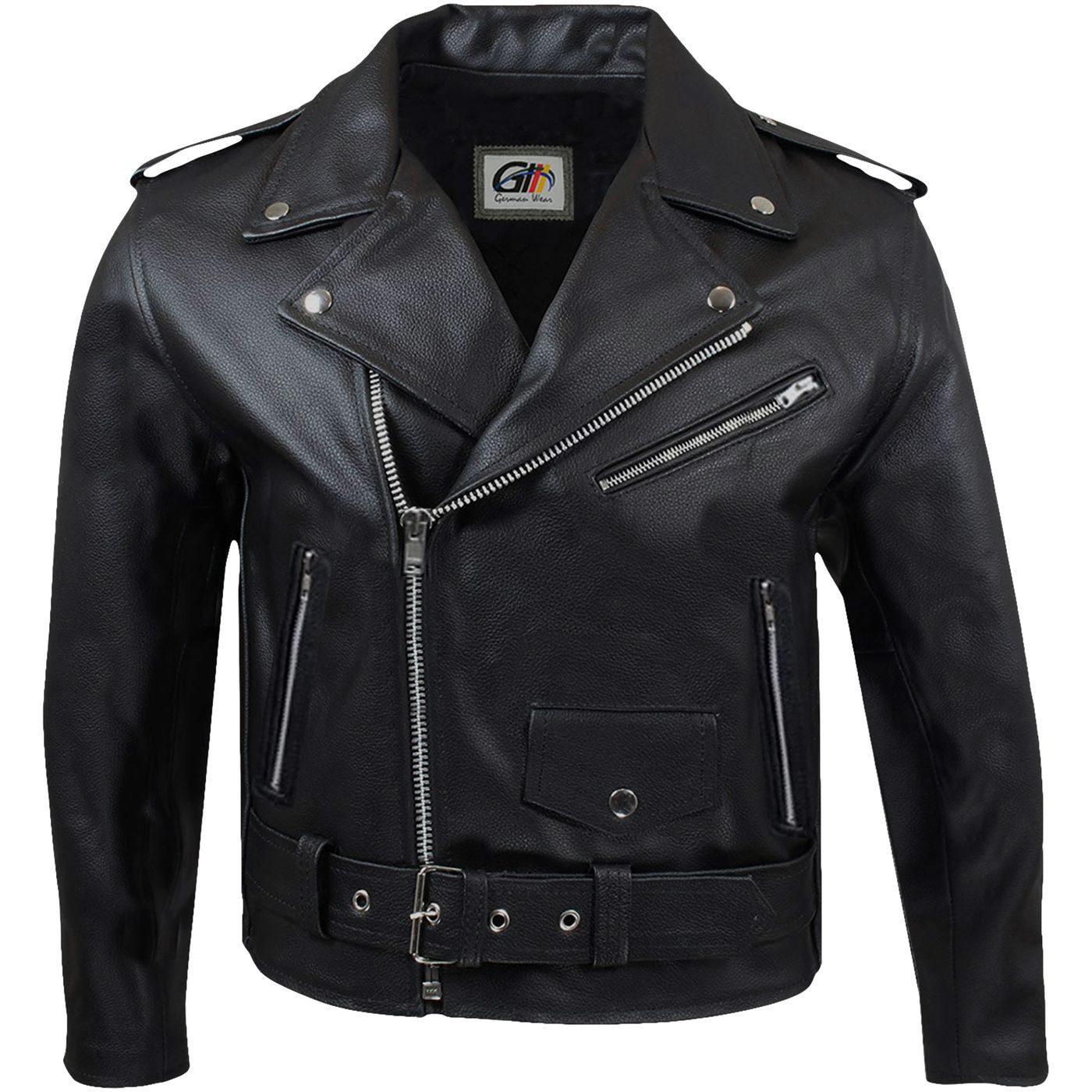 German Wear Lederjacke GW411J Black Retro Motorradjacke Rockerjacke Chopper günstig online kaufen