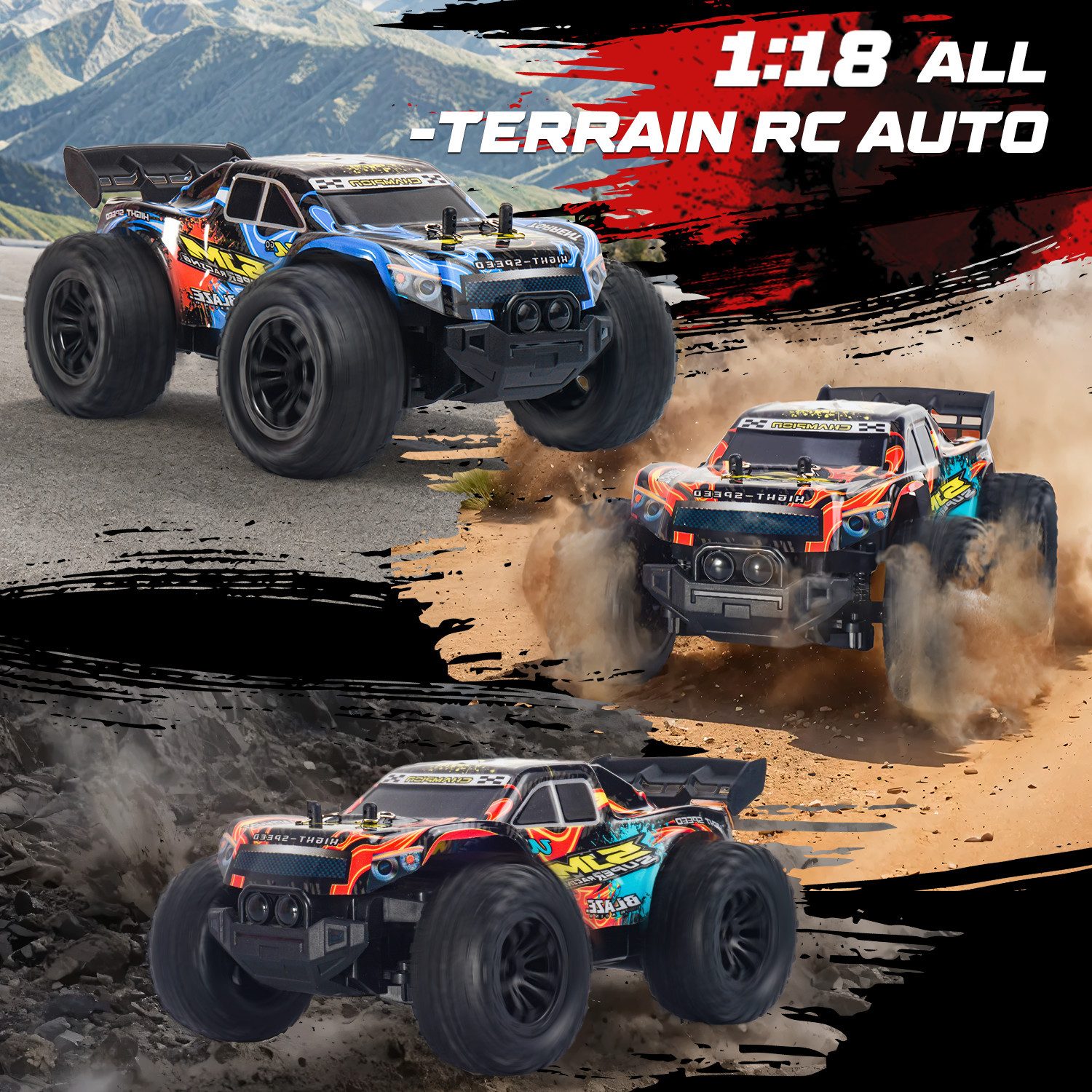 Esun RC-Auto Ferngesteuertes Auto Kinder ab 3 4 5 6 8 Jahre, 1:18 20km/h RC günstig online kaufen