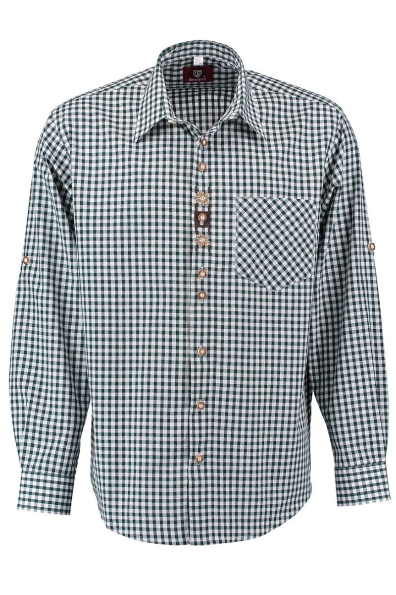 Orbis Textil GmbH & Co. KG Trachtenhemd Trachtenhemd - BARRY - dunkelgrün
