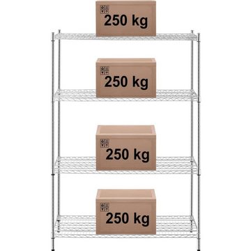 Royal Catering Regal Metallregal 1.000 kg Standregal 120 x 60 x 180cm Steckregal Lagerregal