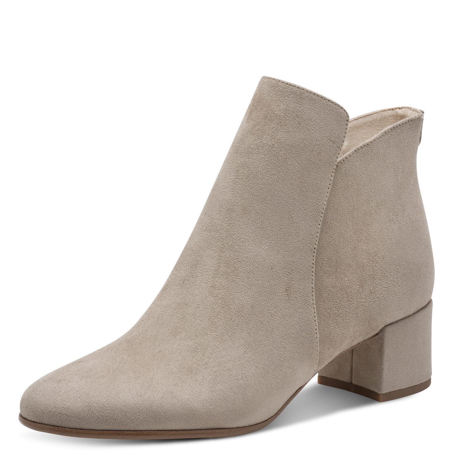 Tamaris Stiefelette, Blockabsatz, Basicstiefelette in veganer Verarbeitung, schmale Form