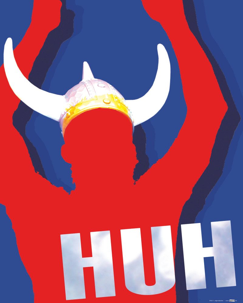 Poster FuÃŸball Kunstdruck Bild - Ein HUH Für Island (50 x 40 cm)