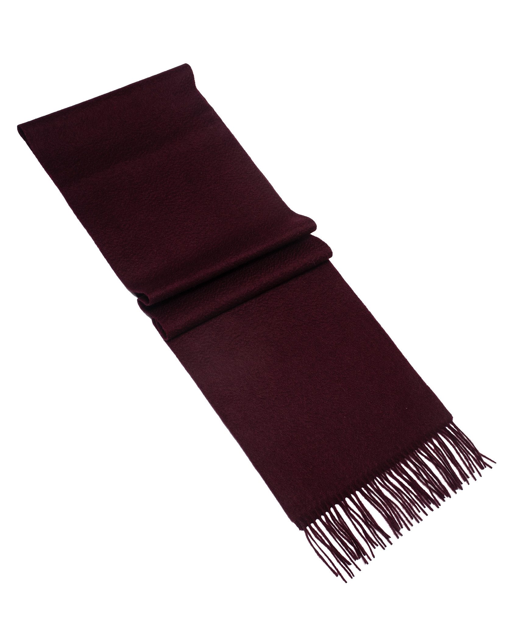 MayTree Kaschmirschal Unisex, 180 x 30cm, mit Fransen, einfarbig Pflaume, ( günstig online kaufen